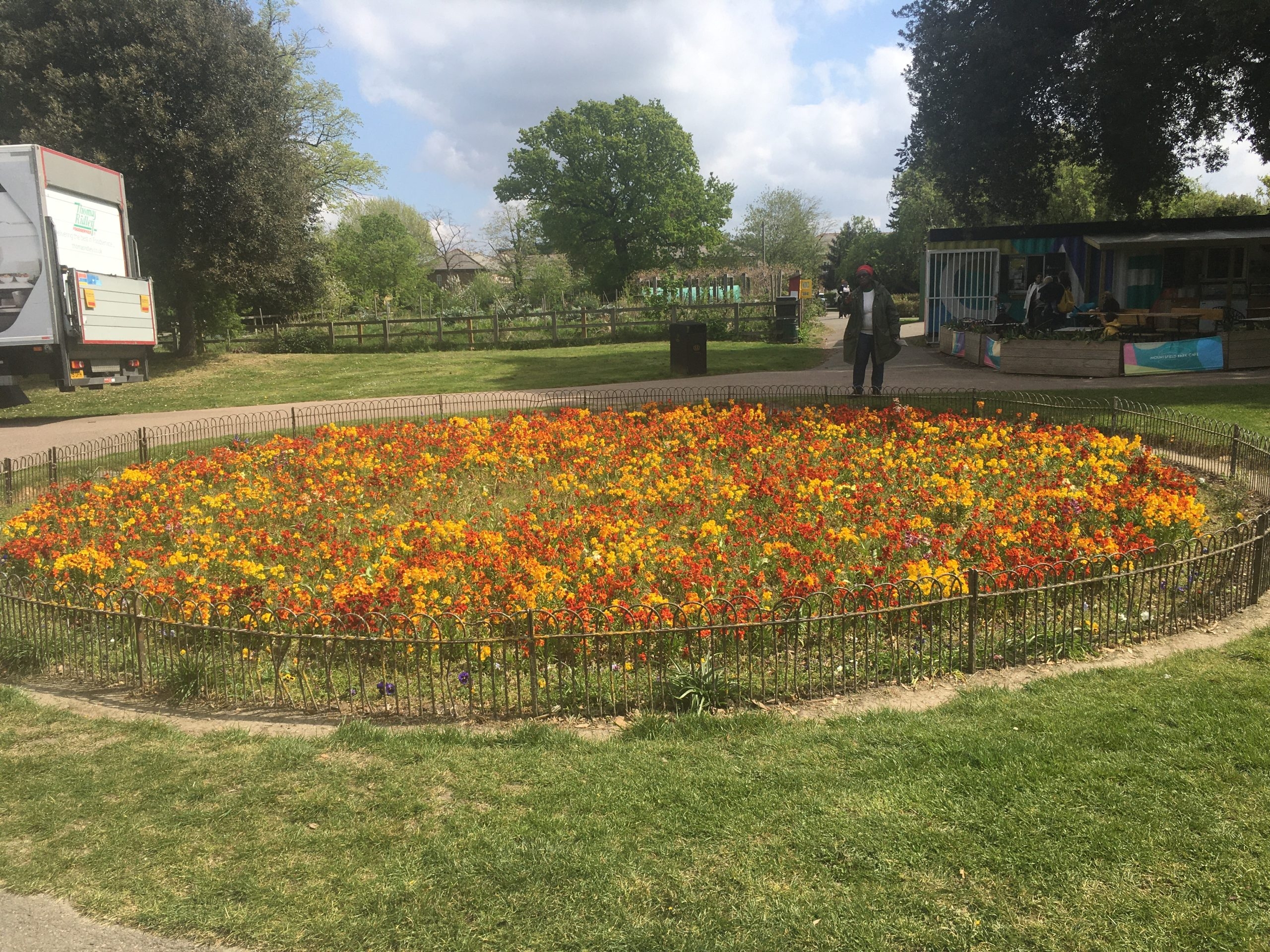 Flower Garden For Statue